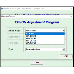 نرم افزار ریست پرینتر Epson ET-8700